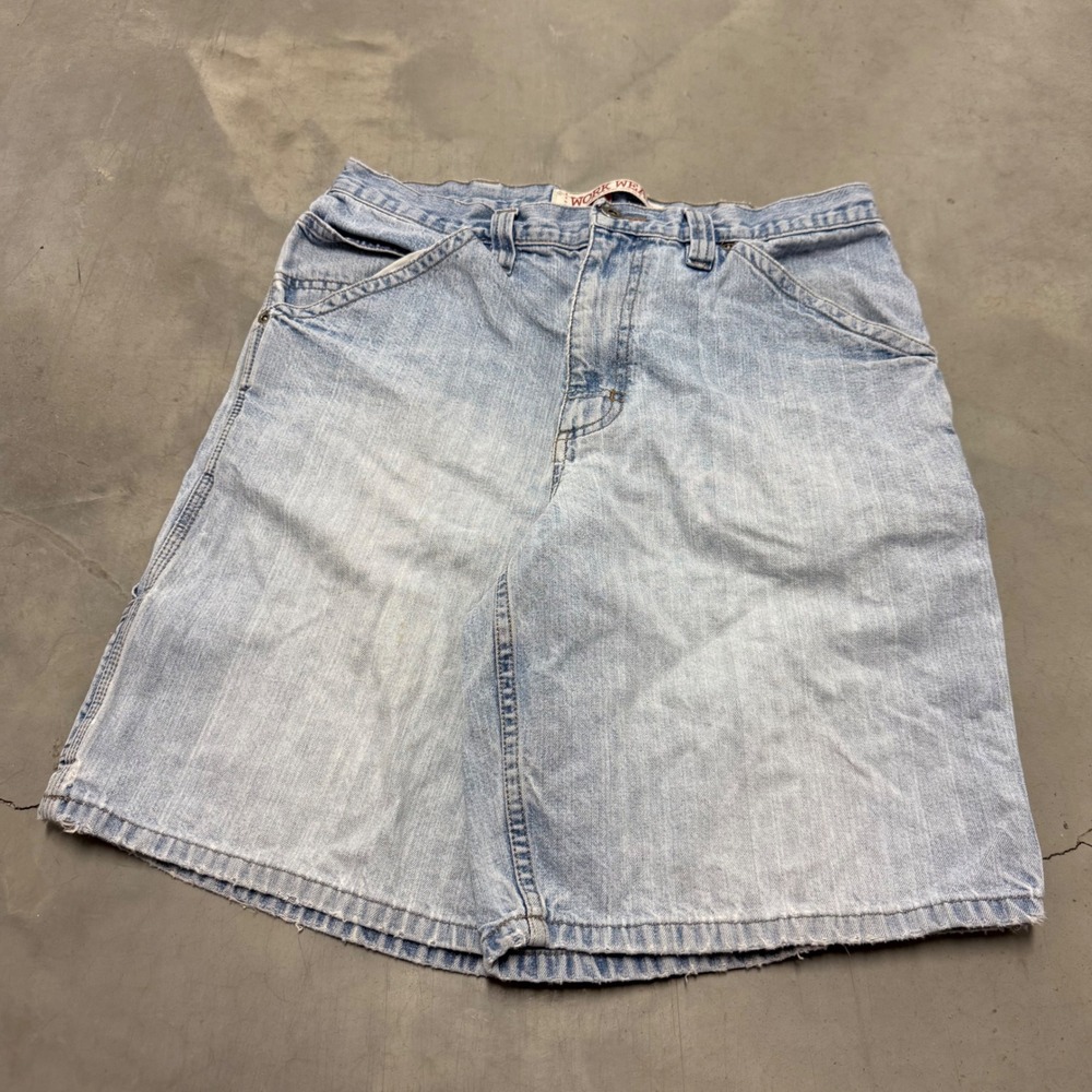 Vintage y2k Baggy Light Wash‎ Carpenter Jean Shorts
